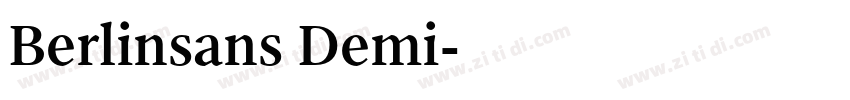 Berlinsans Demi字体转换